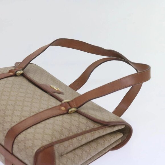 CELINE Macadam Canvas Shoulder Bag Beige Auth - Picture 10 of 16